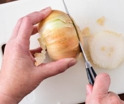 cut onions end