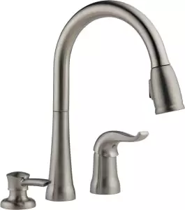 Delta Kate Pull Down Faucet With Soap Dispenser