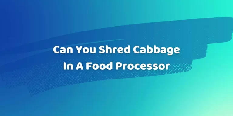 Can You Shred Cabbage In A Food Processor?