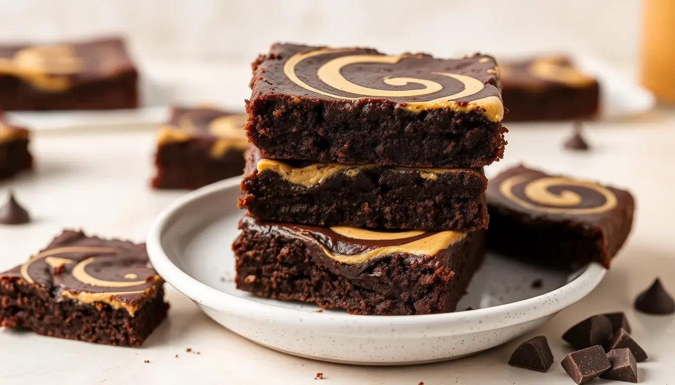 delicious Peanut Butter Brownies