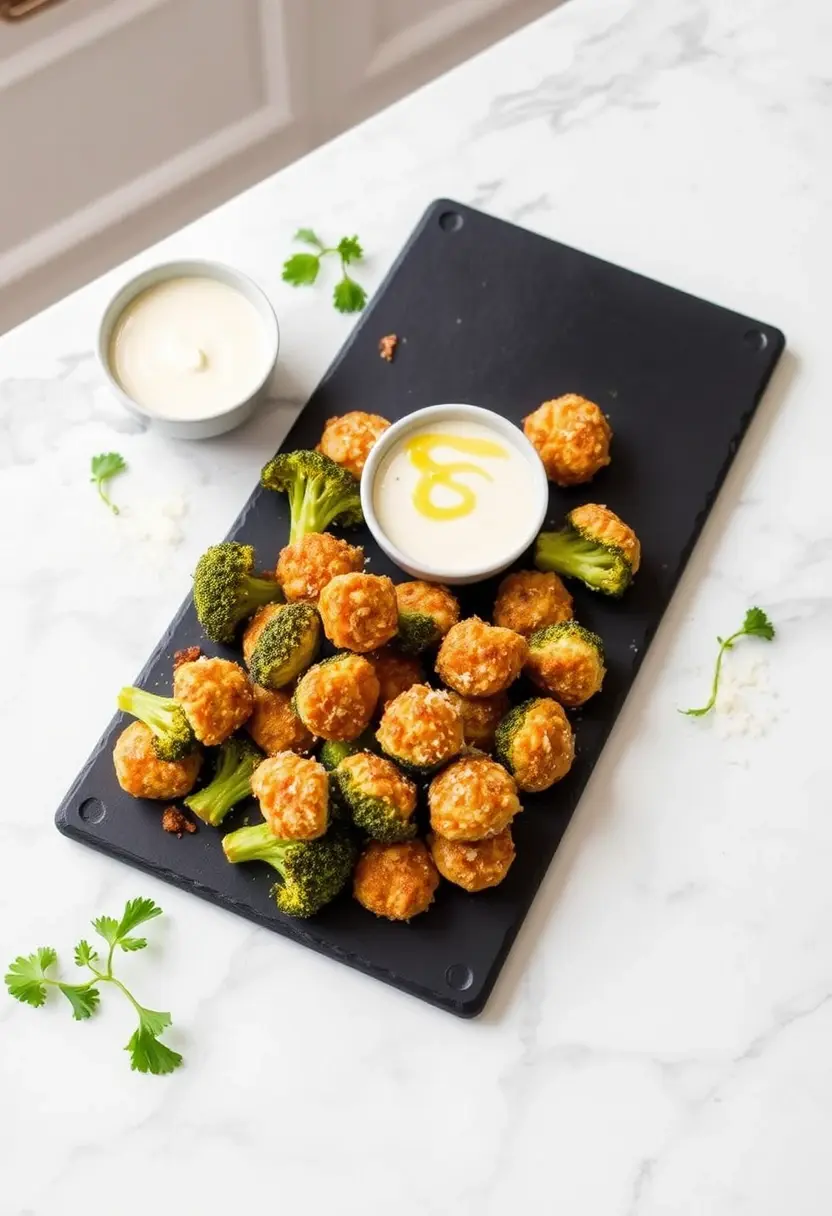 Air Fryer Garlic Parmesan Broccoli Bites recipe