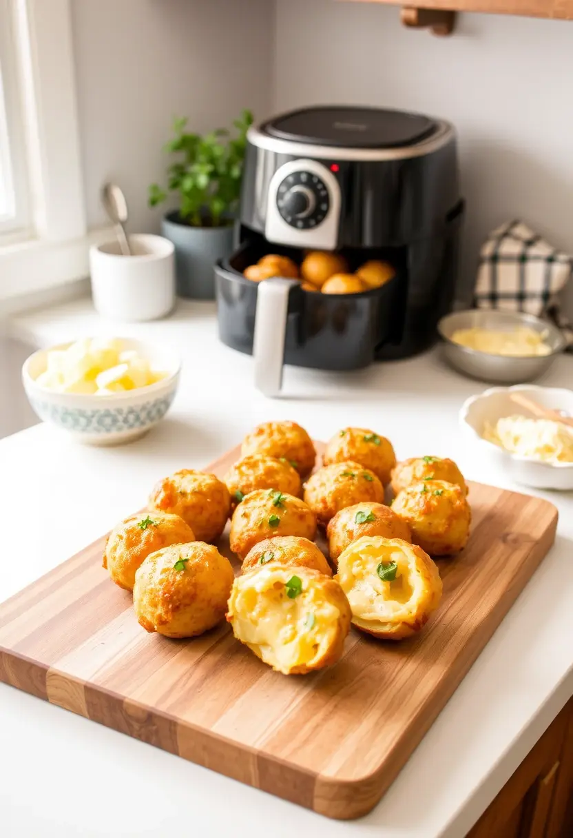 Air Fryer Cheesy Mashed Potato Balls