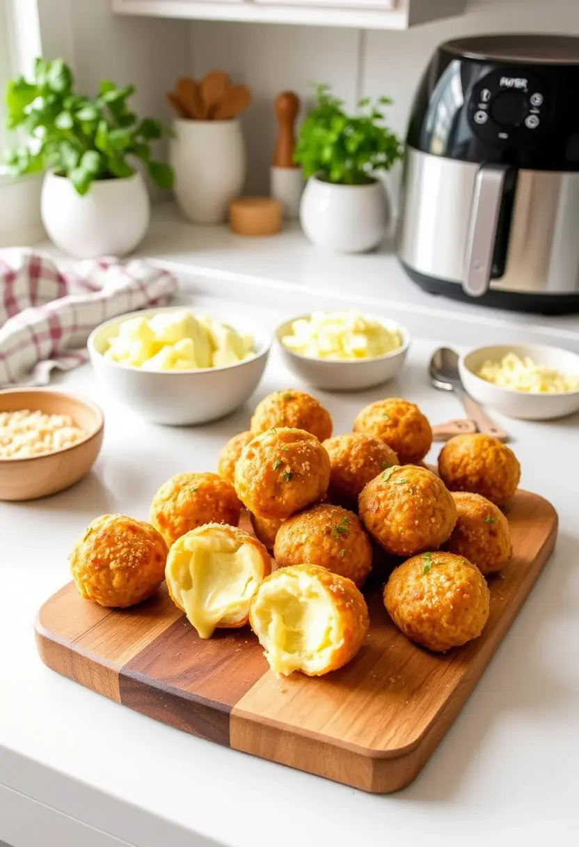 Air Fryer Cheesy Mashed Potato Balls recipe