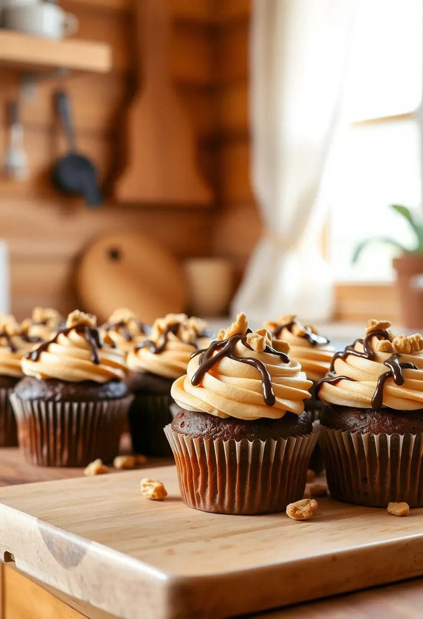 Chocolate Peanut Butter Cupcakes recipe