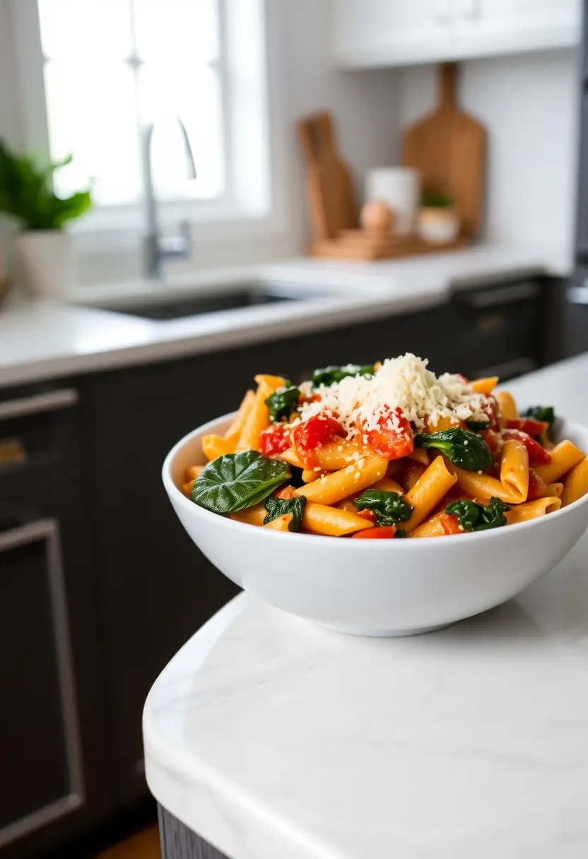 Spinach Tomato Pasta recipe