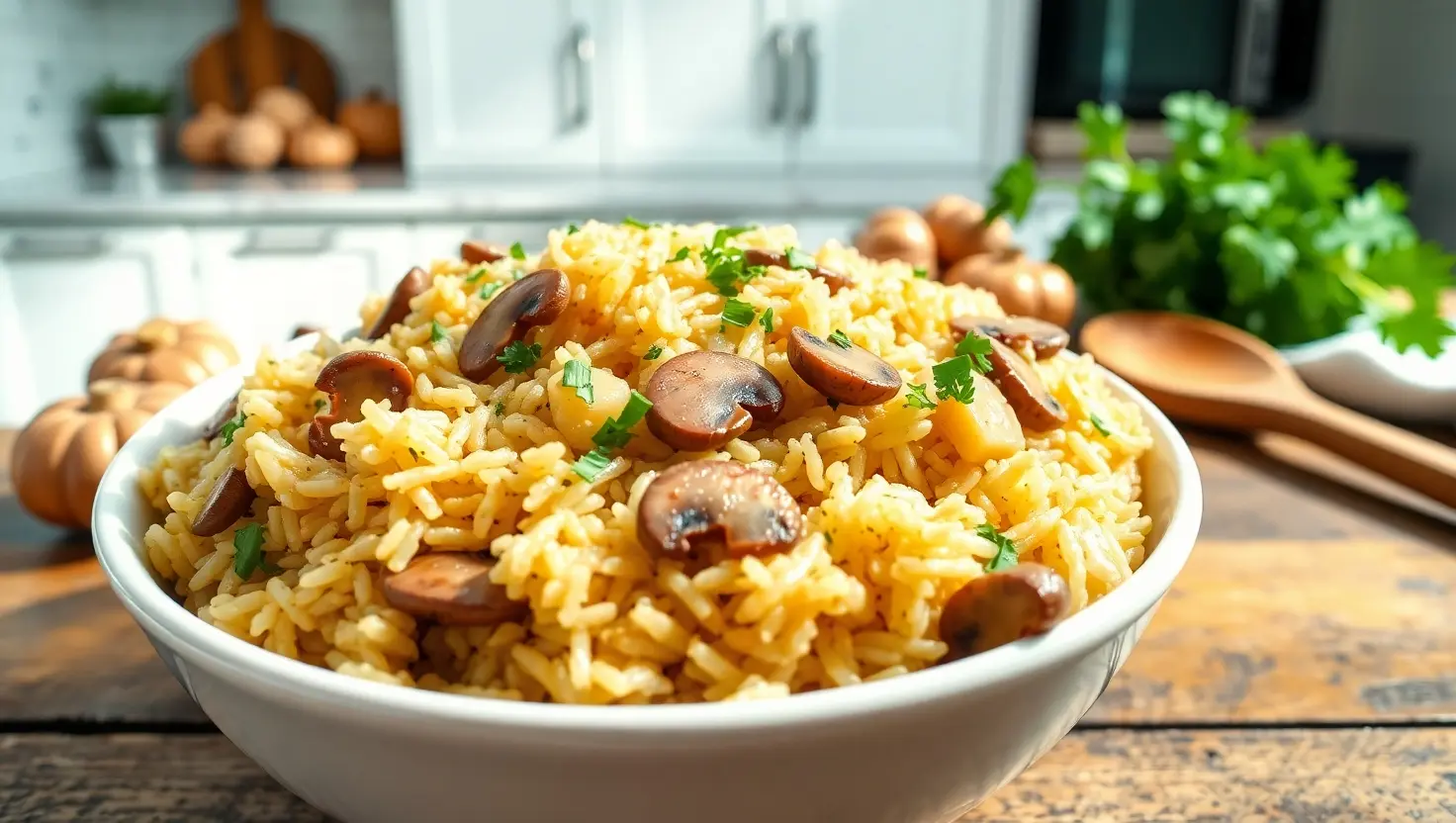 mushroom rice recipe