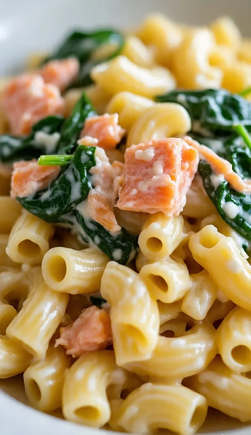 Salmon Spinach Pasta Recipe