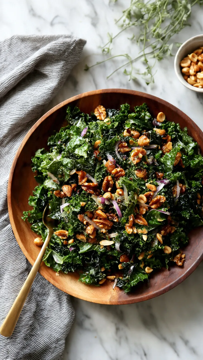 Roasted Peanut Kale Crunch Salad Recipe