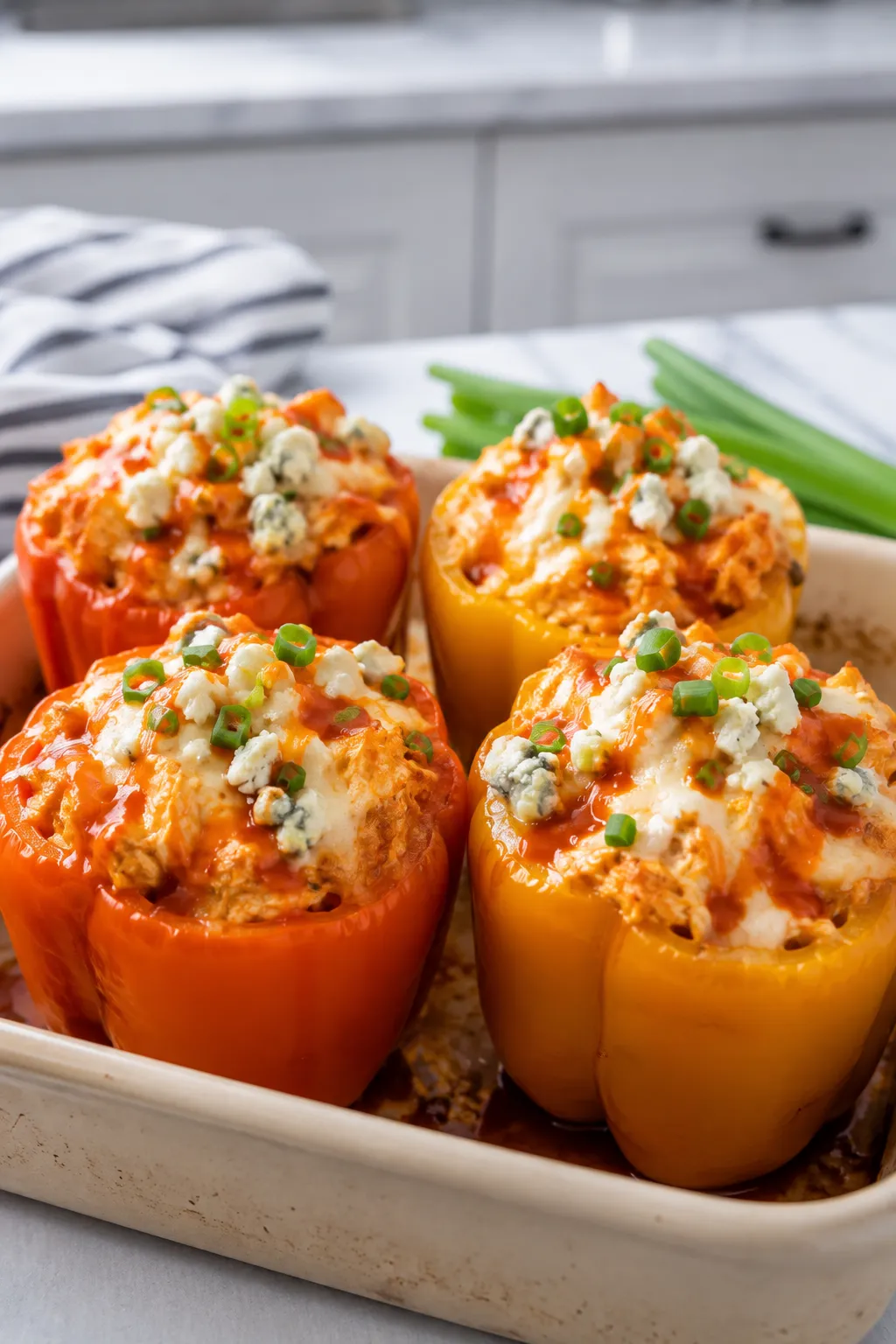 Buffalo Chicken Stuffed Peppers Recipe