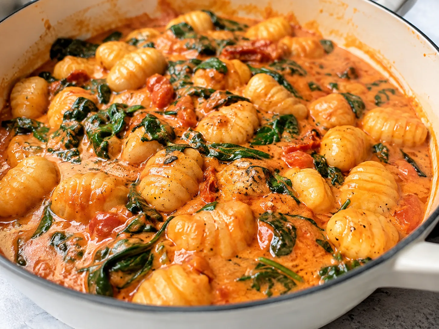 Creamy Tomato Spinach Gnocchi Recipe