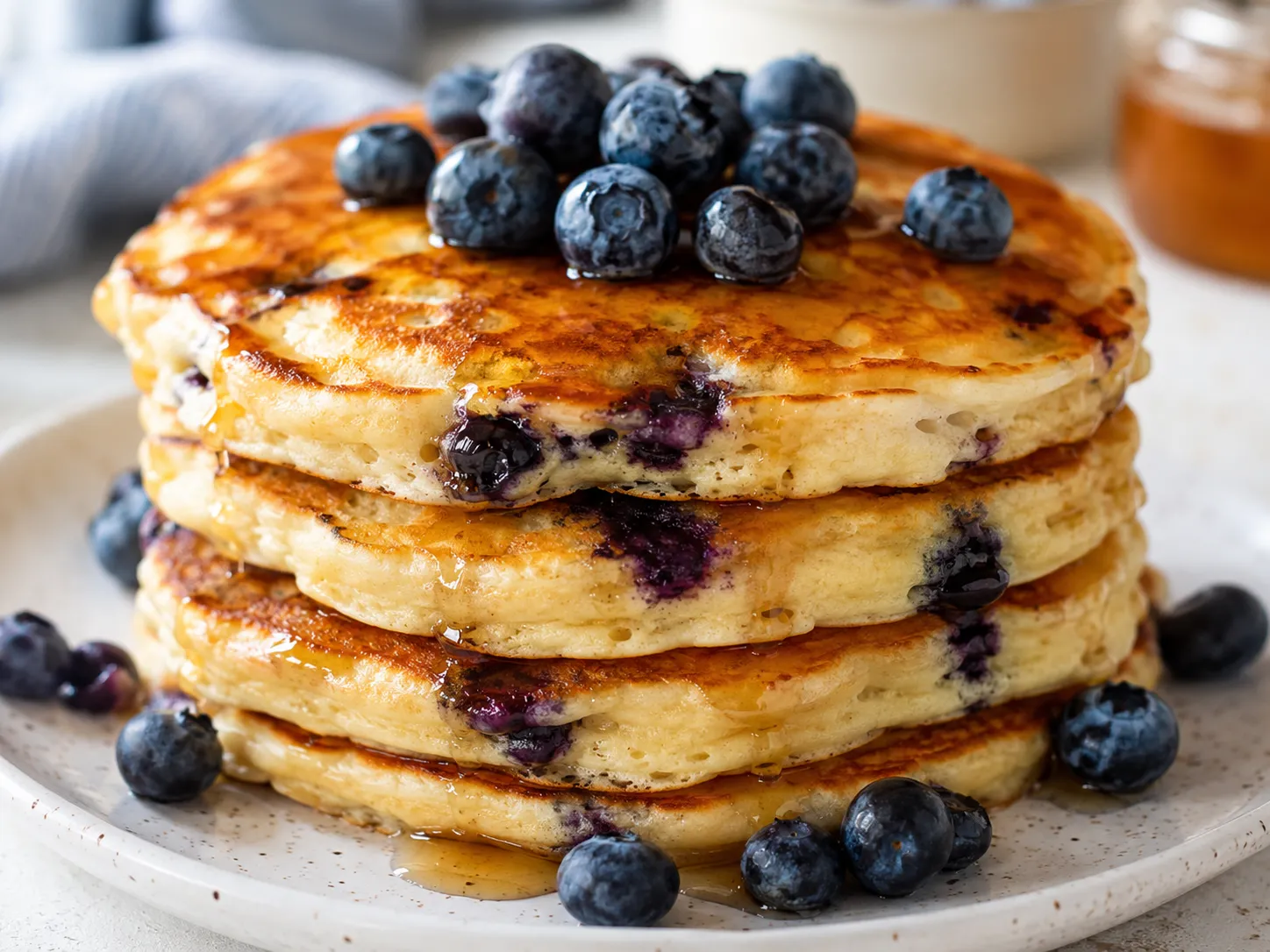 Fluffy Blueberry Pancakes Recipe