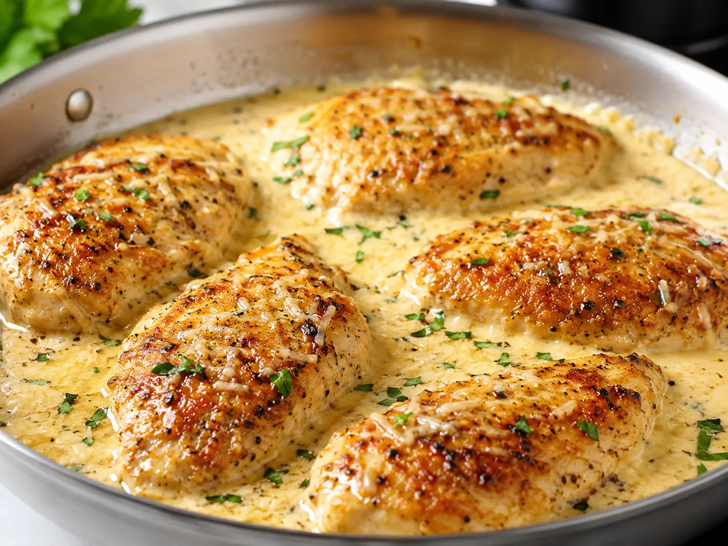 One-Pan Creamy Garlic Parmesan Chicken