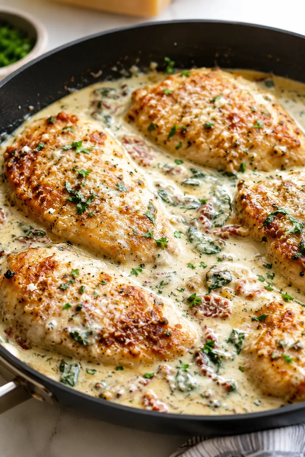 One-Pan Creamy Garlic Parmesan Chicken
