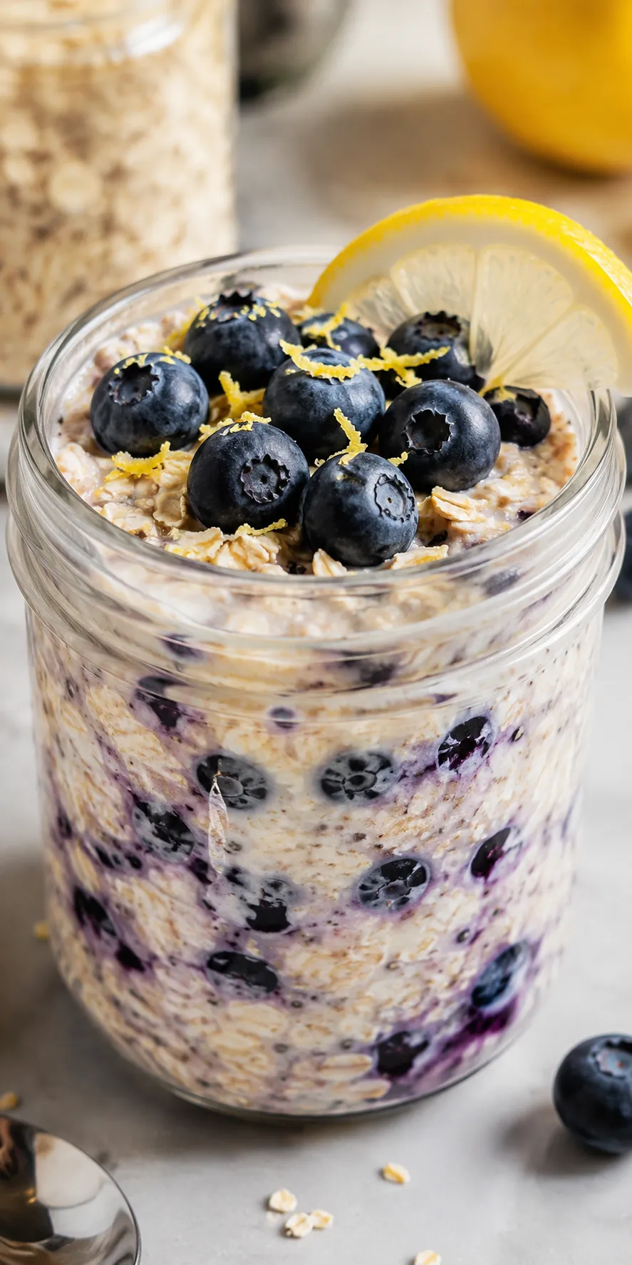 Blueberry Lemon Overnight Oats Recipe