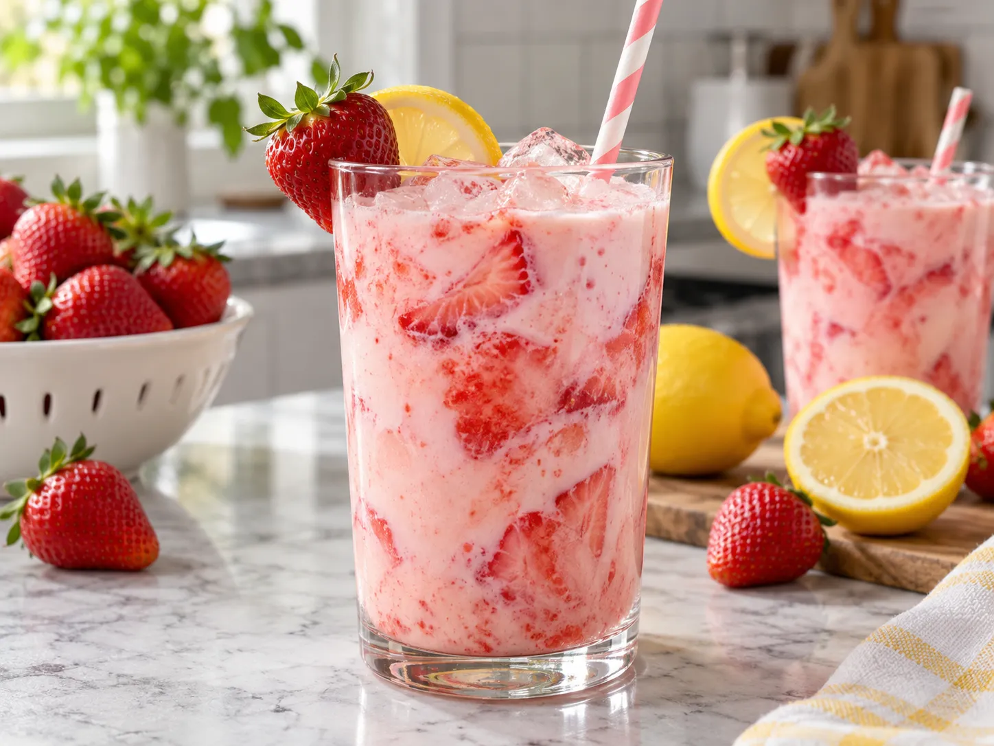 Creamy Strawberry Lemonade Recipe