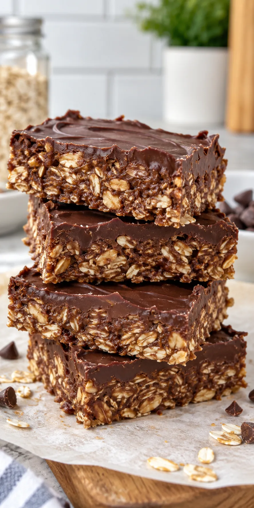 No-Bake Chocolate Oat Bars Recipe