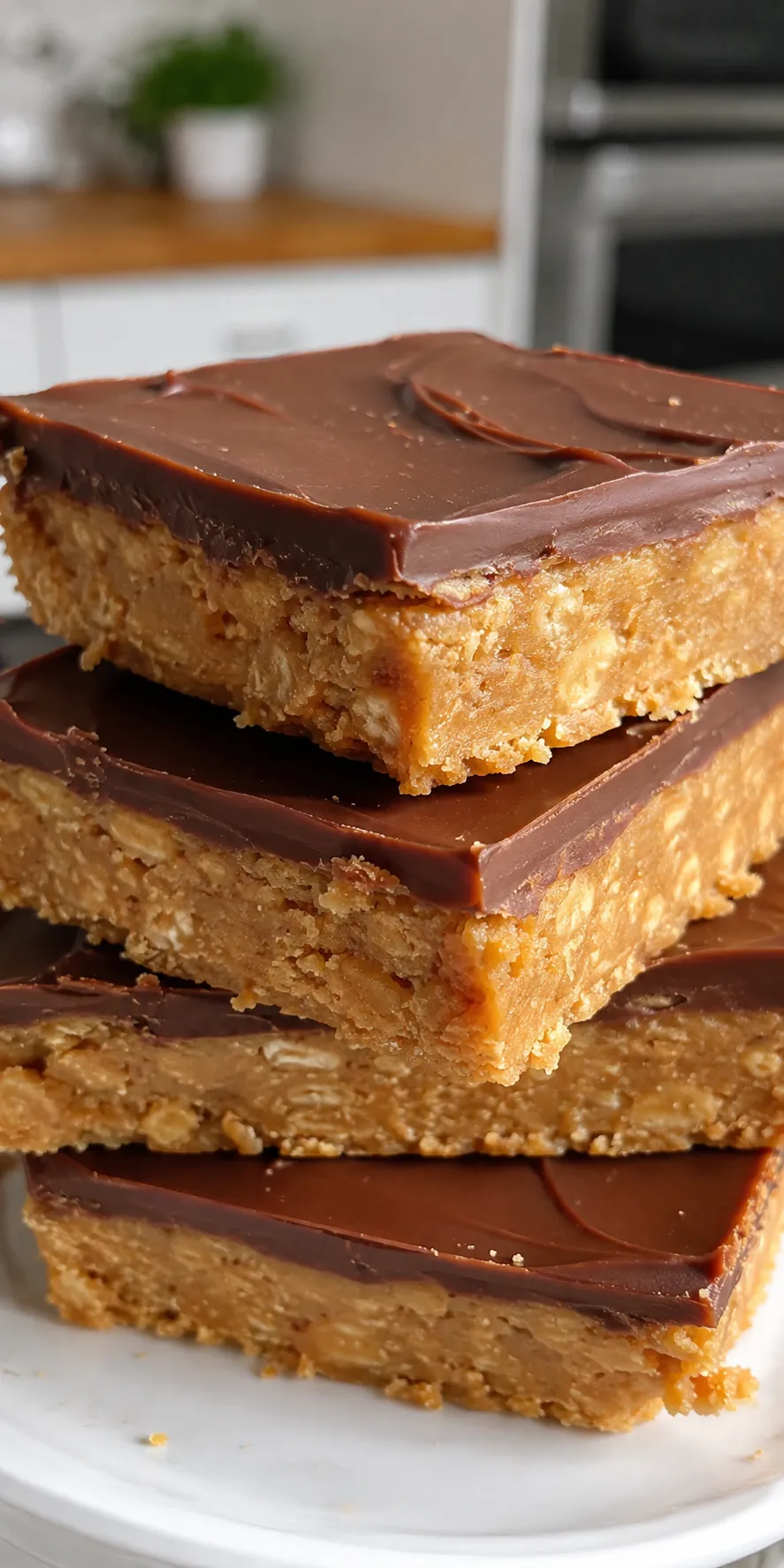 No Bake Peanut Butter Chocolate Bars Recipe